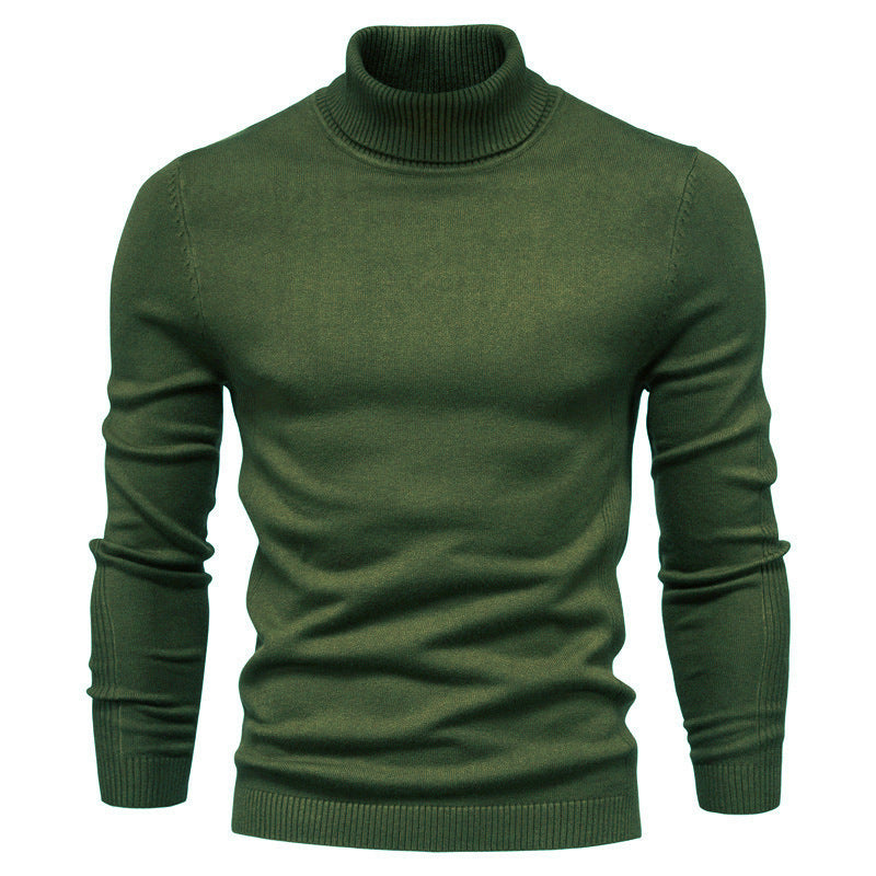 Solid Color Slim Turtleneck Sweaters