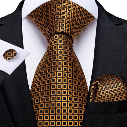 Neckties Luxury Black And Gold