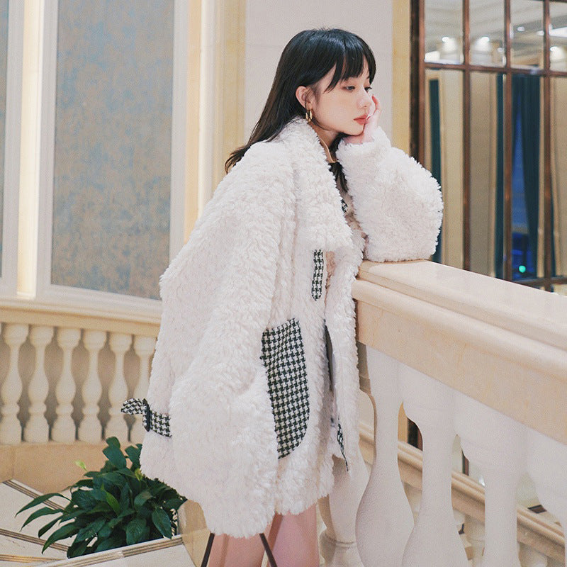 Thick Fur Lamb Plush Jacket