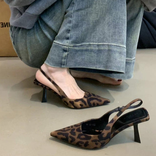 Leopard-print High-heeled Shoes