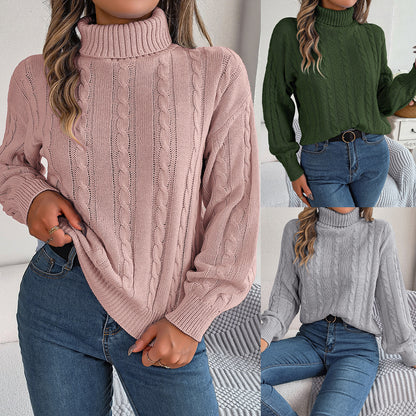 Casual Long Sleeve Turtleneck Sweaters