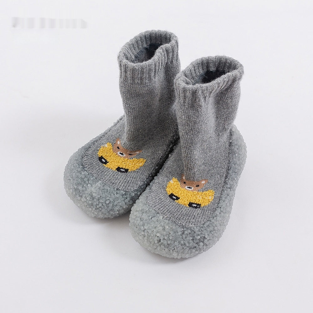 Autumn And Winter Non-slip Cartoon Velvet Extra Thick Fluffy Loop Sock Shoes