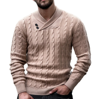 Lapel Classic Twisted Pullover