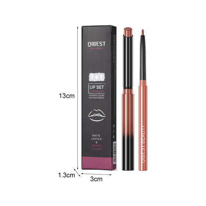 Waterproof long-lasting matte lip liner pencils set in natural colors