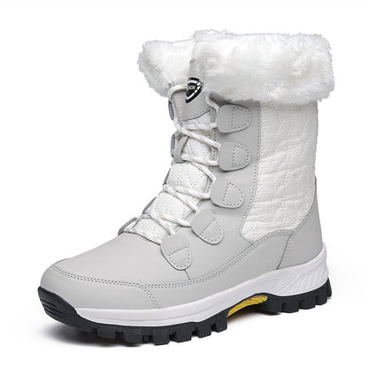 Waterproof Snow Boots Mid-calf Front Zipper