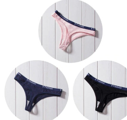 Women's cotton thong panties