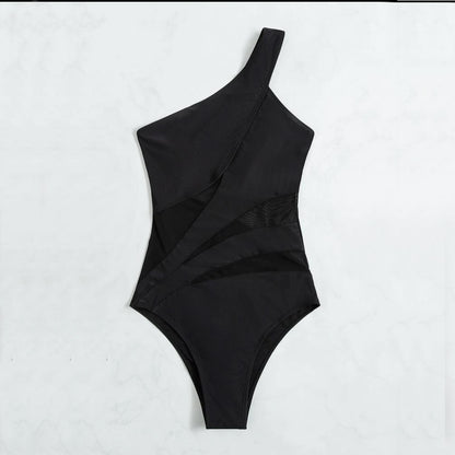 Solid Color One-piece Swimsuit Bikini