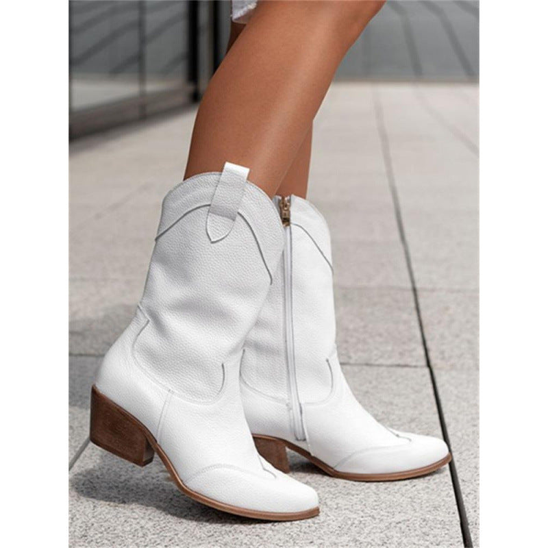 Low-top Mid Heel Boots