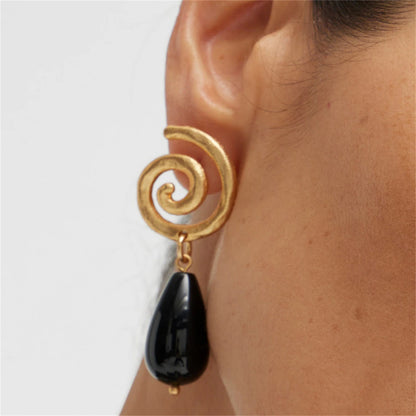 Obsidian Drop Earrings