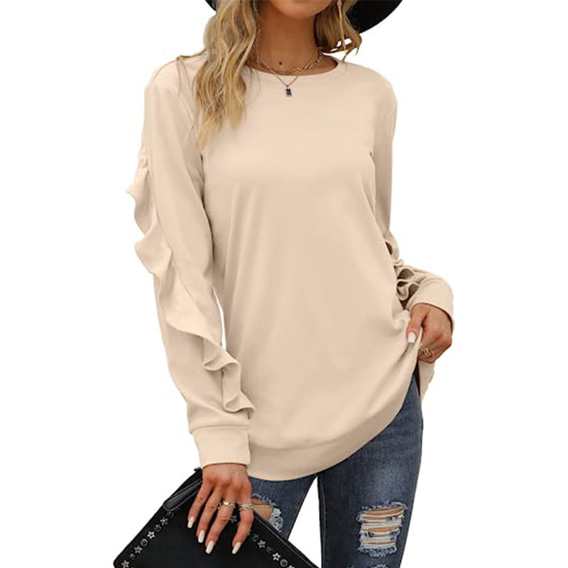 Pleated Long Sleeve Sweaters