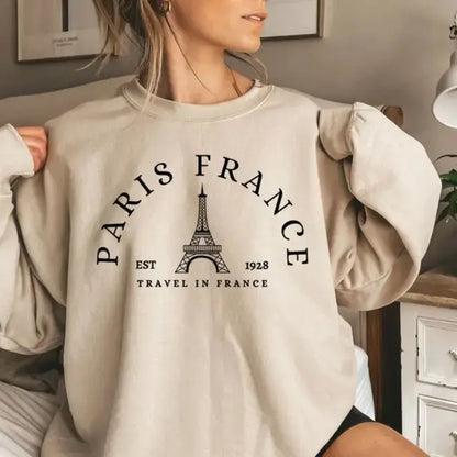 Casual Loose Sweatshirt Paris