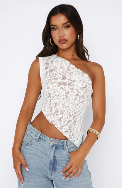 Floral Off-Shoulder Crop Tops