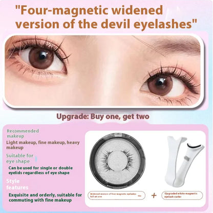 Natural Lash Curler with Reusable Glue-Free False Lashes