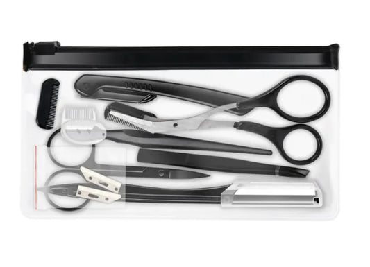 Beauty Tools Black Eyebrow Trimming Set