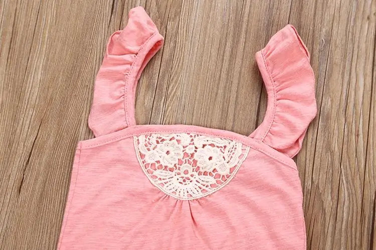 Toddler Baby Girls Sleeveless Lace Romper Outfits