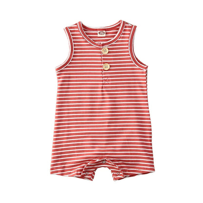 Baby Striped Romper: Sleeveless Summer Outfits