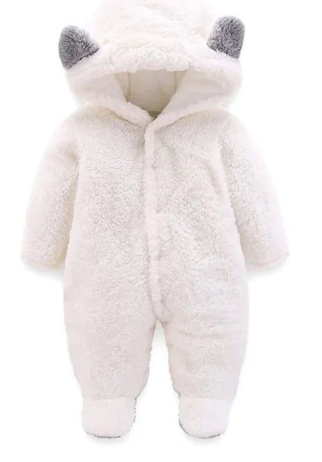 Winter Baby Jumpsuit Newborn Warm Thick Baby Rompers