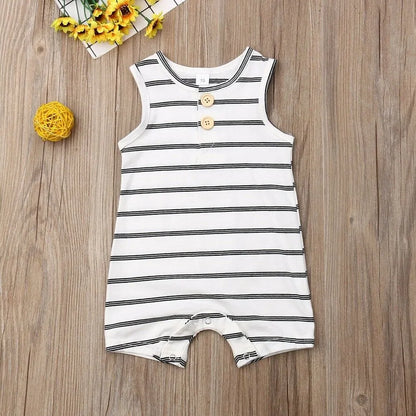 Baby Striped Romper: Sleeveless Summer Outfits