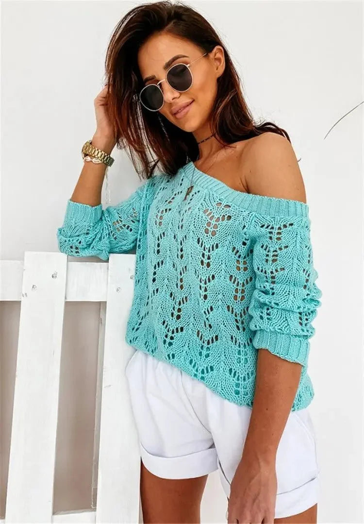 Casual Solid Color Sweater