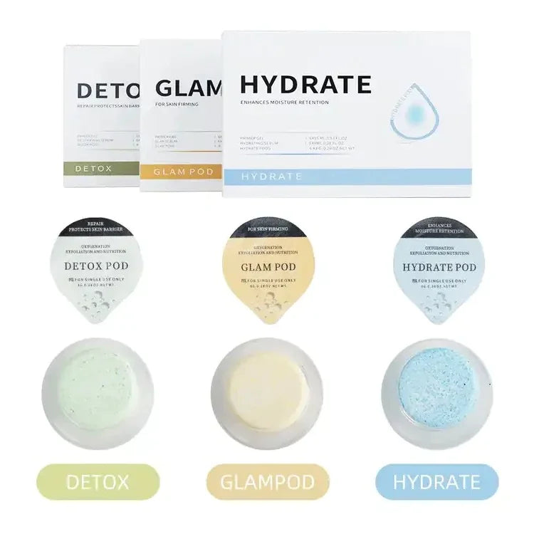 Skincare Liquid Boxes: Detox, Illuminating, Glam, Hydration