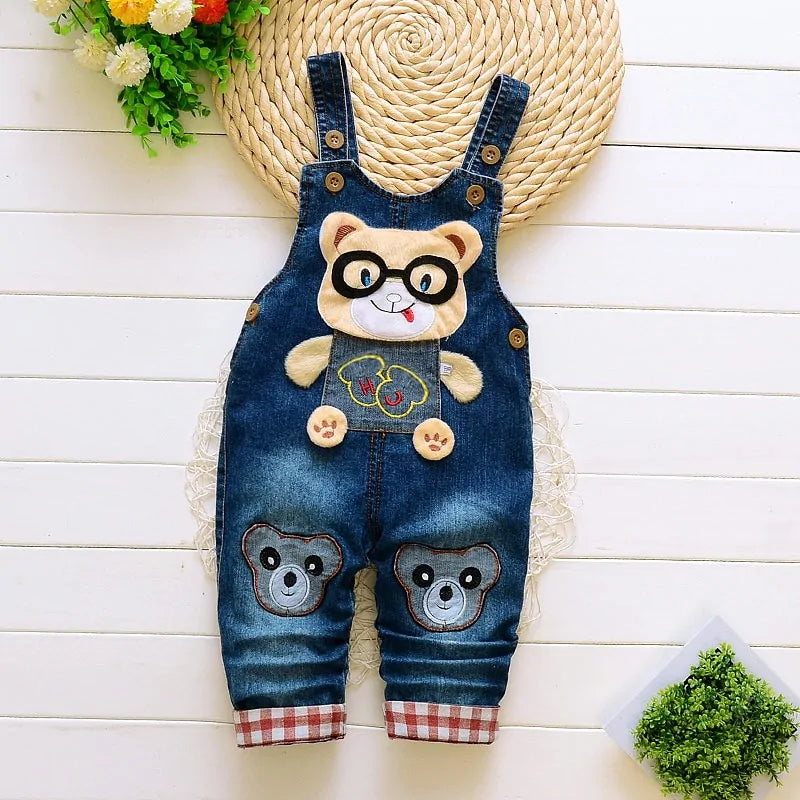 Toddler Boys' Denim Overalls Jeans Jumpsuit