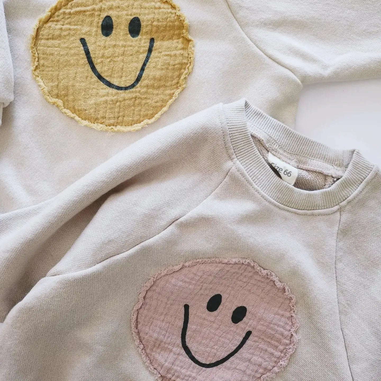 Smiley Face Sweatshirt Baby Rompers