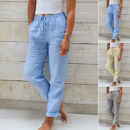 Linen Pants Solid Color