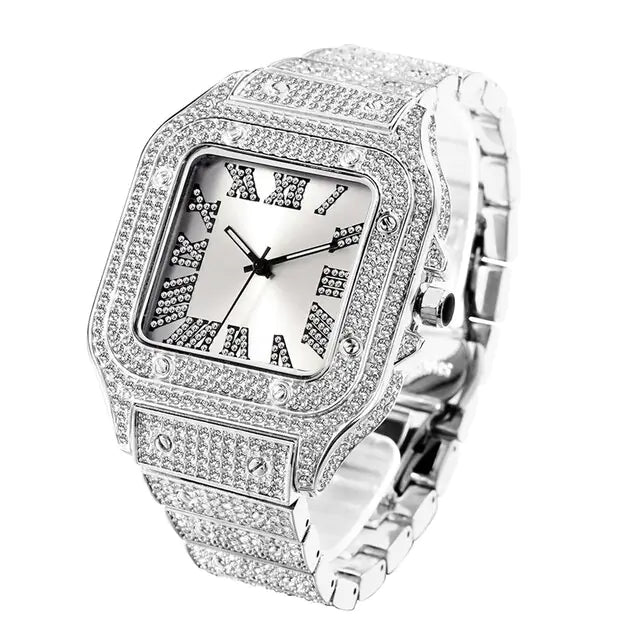 Iced Out Rhinestone Quartz Watches