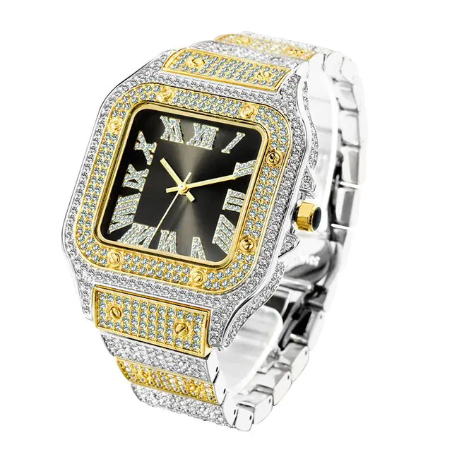 Iced Out Rhinestone Quartz Watches