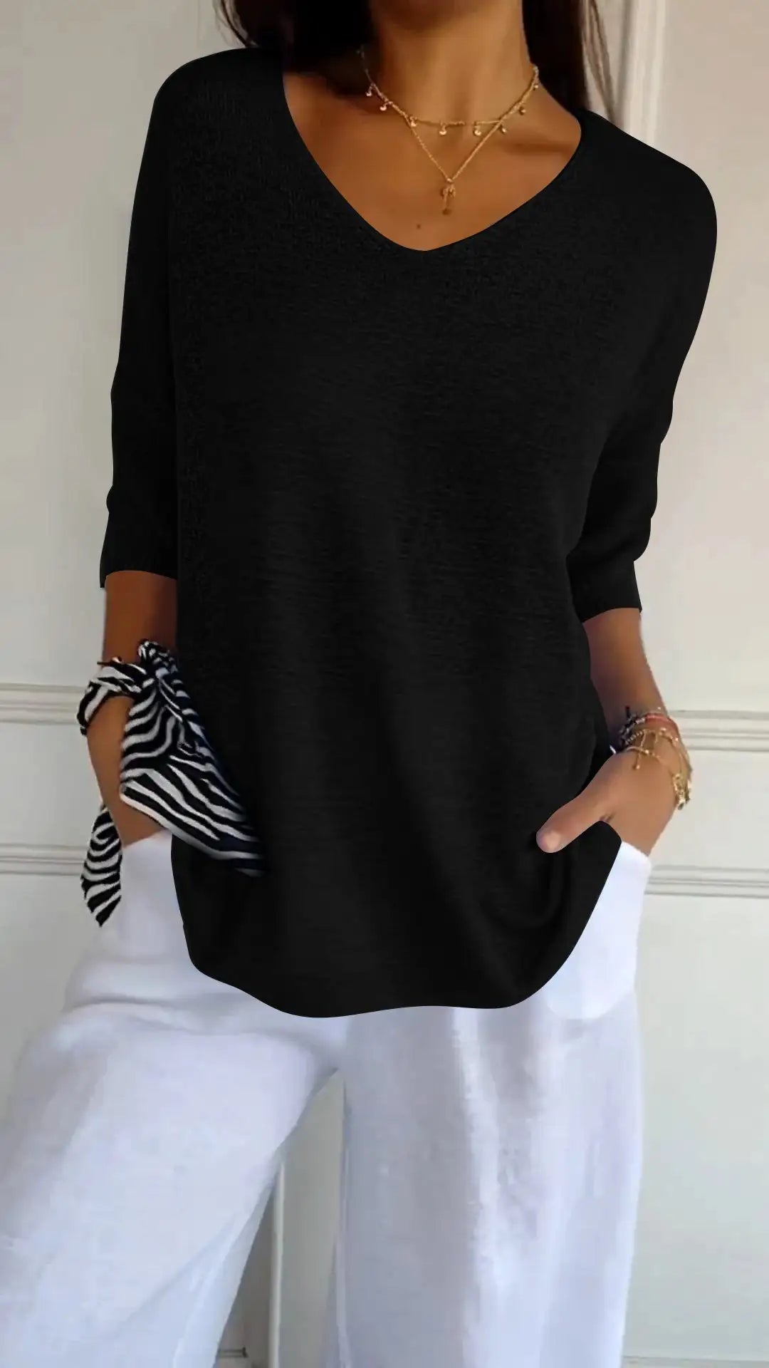 Trendy V-Neck Tops