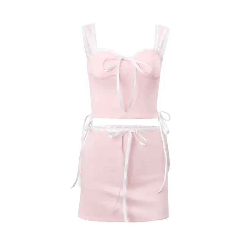 Sweet Gentle Pink 2 Piece Sets for Women