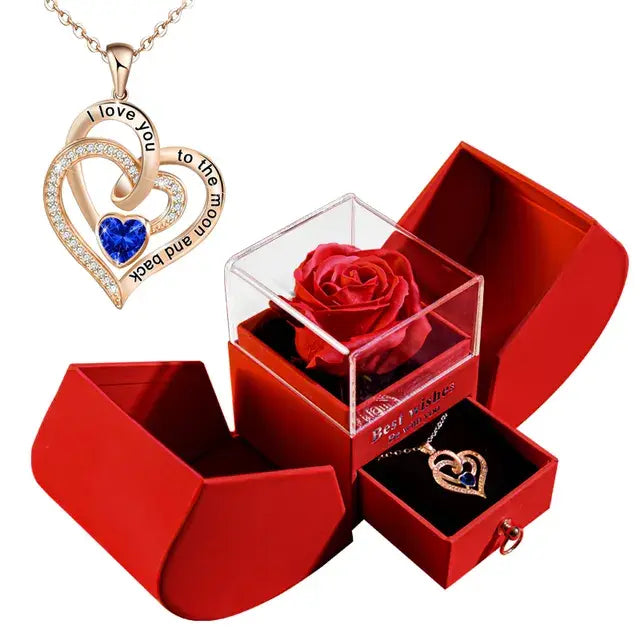 Eternal Rose Gift Necklace Boxes