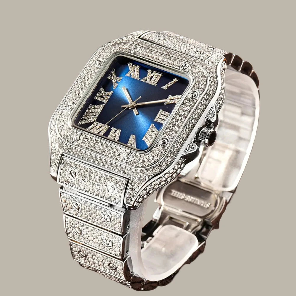 Iced Out Rhinestone Quartz Watches