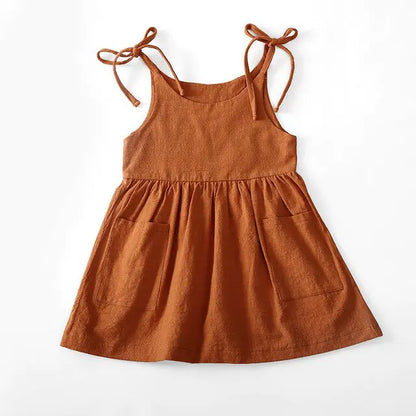 Sleeveless Cotton Toddler Girl Dresses