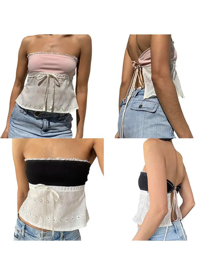 Fairycore Tube Crop Vests