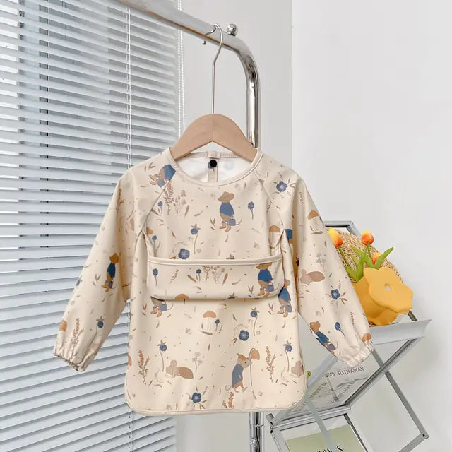 Cute Baby Bibs Toddler Long Sleeve Apron