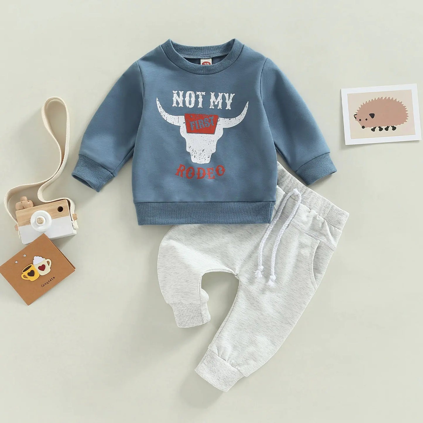 Baby-Sets mit Kuhkopf-Print