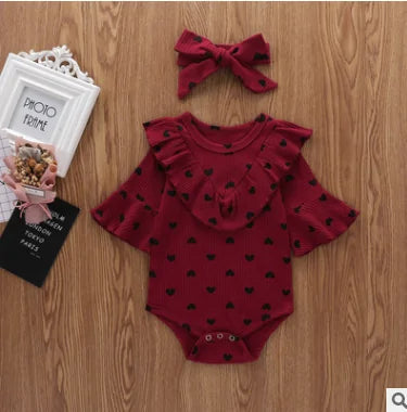 Baby Romper Polka Dot Ruffles Playsuits