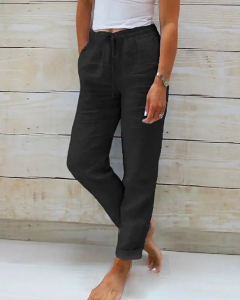 Linen Pants Solid Color