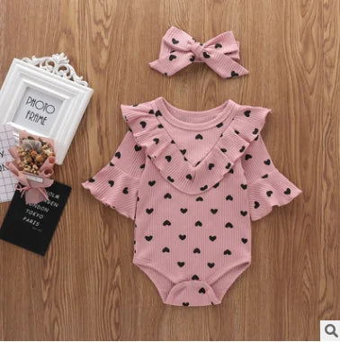 Baby Romper Polka Dot Ruffles Playsuits