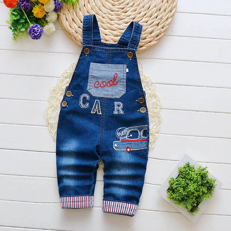 Toddler Boys' Denim Overalls Jeans Jumpsuit