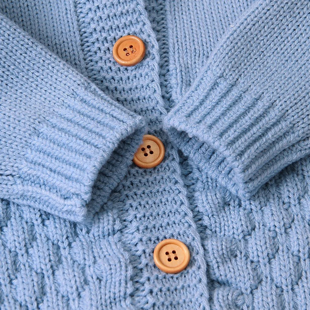 Baby Romper Bear Ear Knit Hooded Jumpsuits