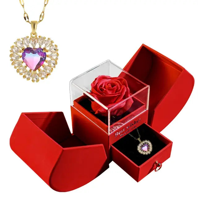 Eternal Rose Gift Necklace Boxes