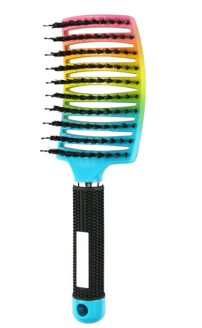 Curved Bristle Massage Comb – Multifunctional Styling for Curly Hair