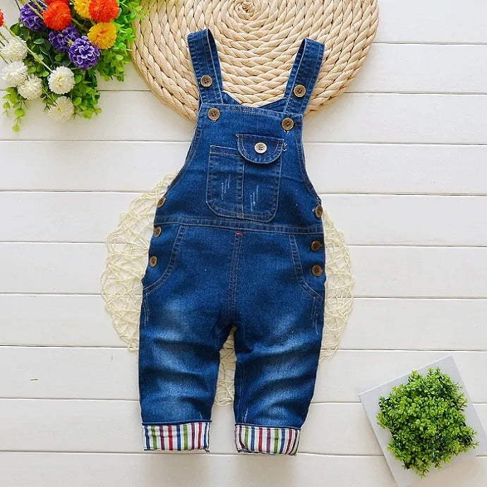 Toddler Boys' Denim Overalls Jeans Jumpsuit