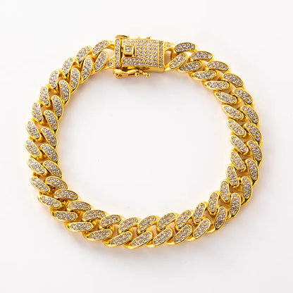 Miami Curb Rhinestone Bling Bracelets