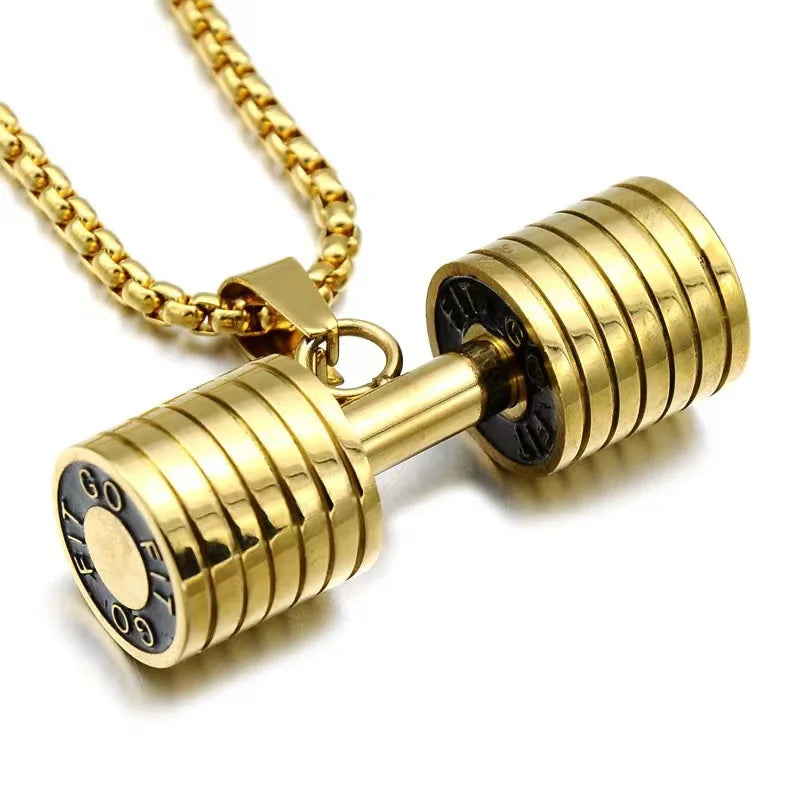 Barbell Dumbbell Gym Necklaces