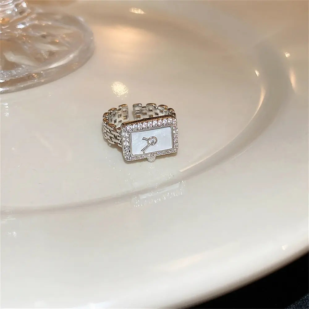 Luxury Charm Clock-Shape Rings