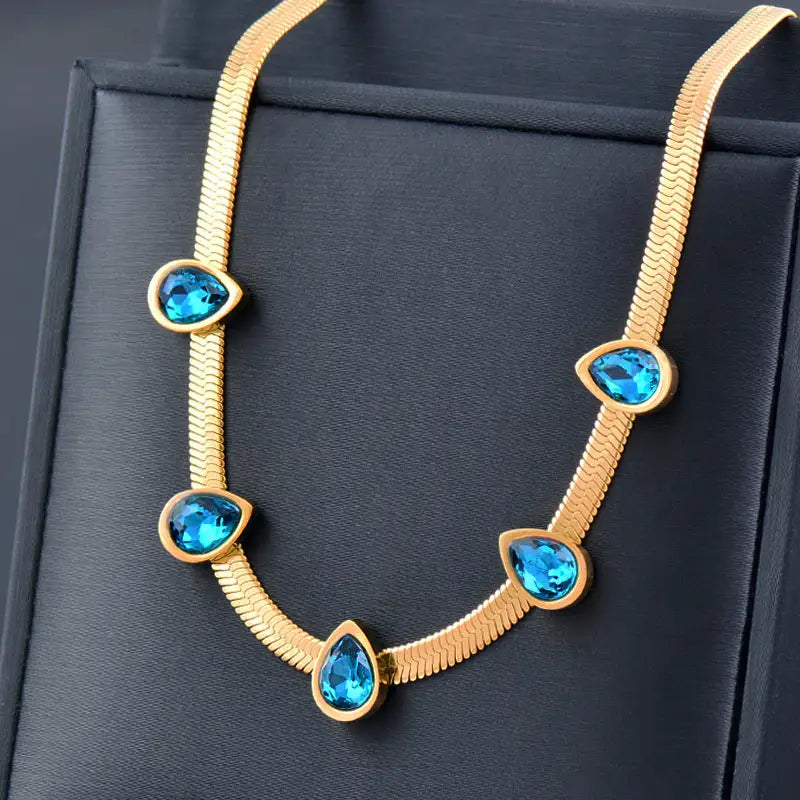 Azure necklaces