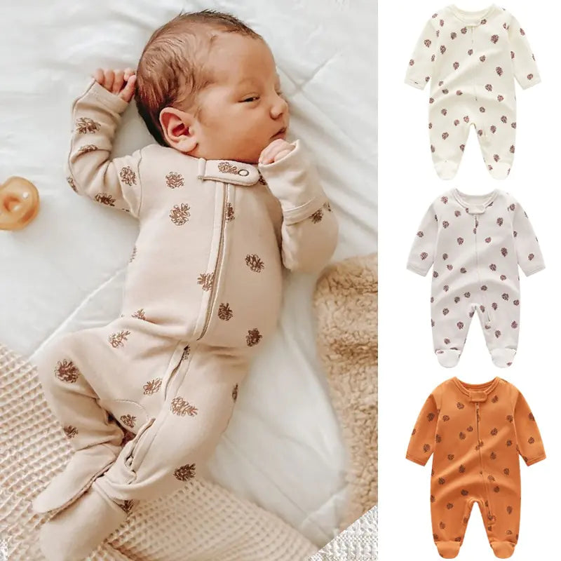 Newborn Baby Knitted Footie Jumpsuits